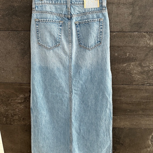 Mother Snacks Lil Fun Dip Slice Denim Maxi Skirt Nothing Else Like It Size 25 - Picture 13 of 14